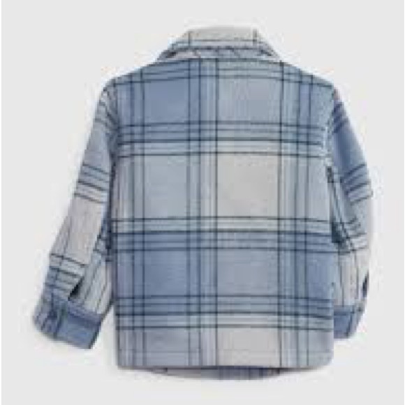 GAP Toddler Boys Wool Plaid Fall Coat - Picture 3 of 8